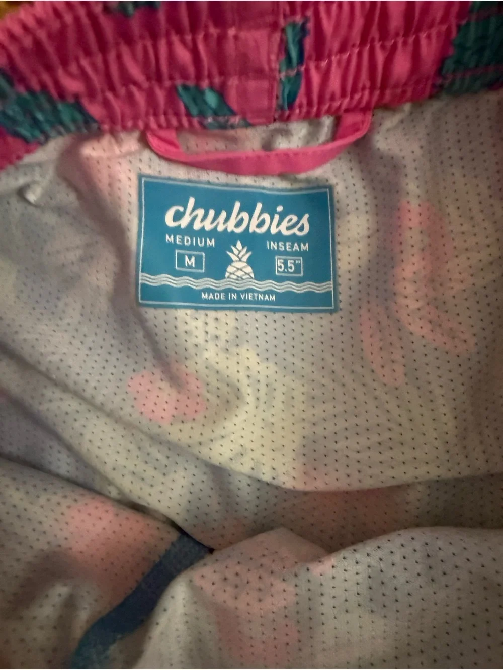 Chubbies Pink Toucan Print Swim Shorts